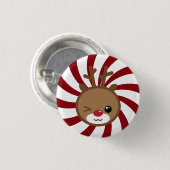 Kawaii Reindeer Button (Vorne & Hinten)