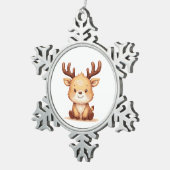 Kawaii Reindeer Christmas Holiday Ornament (Rechts)