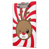 Kawaii Reindeer Clipboard Klemmbrett (Links)