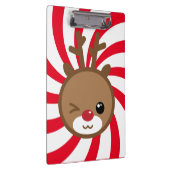 Kawaii Reindeer Clipboard Klemmbrett (Rechts)