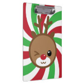 Kawaii Reindeer Clipboard Klemmbrett (Rechts)