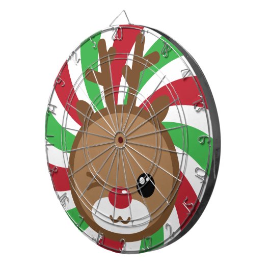 Kawaii Reindeer Dart Board Dartscheibe (Vorderseite rechts)