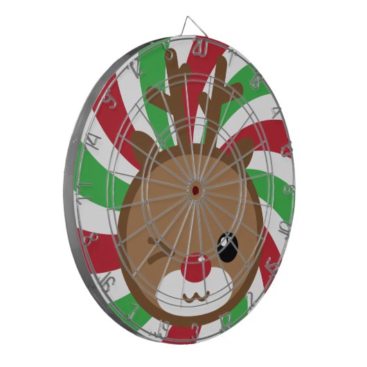 Kawaii Reindeer Dart Board Dartscheibe (Vorderseite Links)