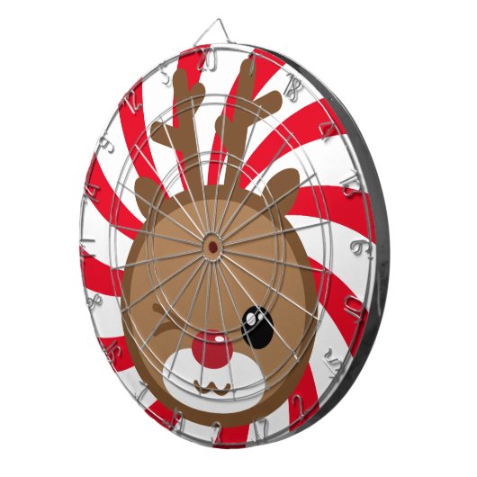 Kawaii Reindeer Dart Board Dartscheibe (Vorderseite rechts)