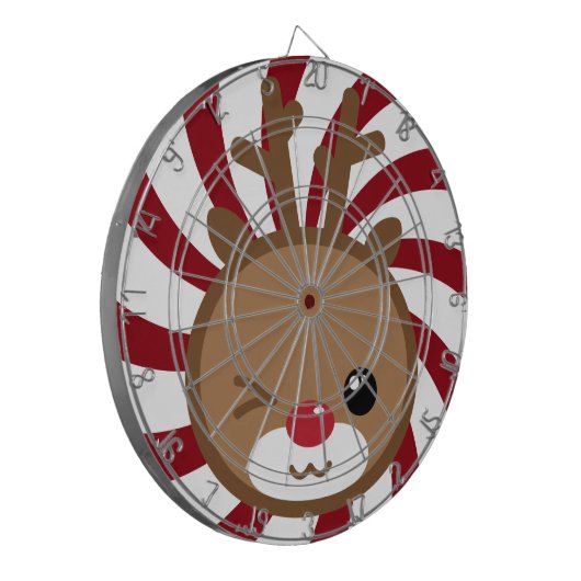Kawaii Reindeer Dart Board Dartscheibe (Vorderseite Links)