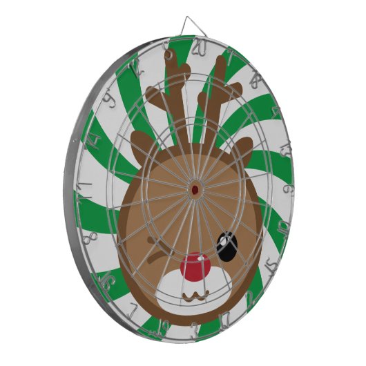 Kawaii Reindeer Dart Board Dartscheibe (Vorderseite Links)