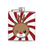 Kawaii Reindeer Flask Flachmann (Vorderseite)