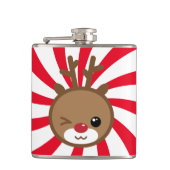 Kawaii Reindeer Flask Flachmann (Vorderseite)