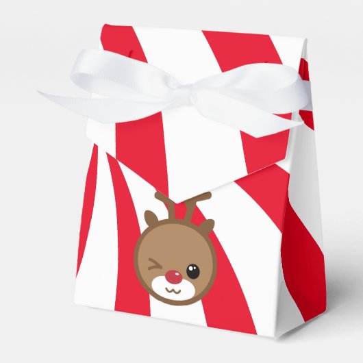 Kawaii Reindeer Gift Favor Box Geschenkschachtel (Vorderseite)