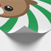 Kawaii Reindeer Gift Wrap Geschenkpapier (Ecke)