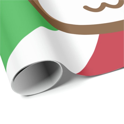 Kawaii Reindeer Gift Wrap Geschenkpapier (Rolleneckpunkt)