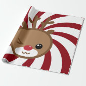Kawaii Reindeer Gift Wrap Geschenkpapier (Ungerollt)