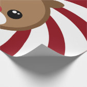 Kawaii Reindeer Gift Wrap Geschenkpapier (Ecke)