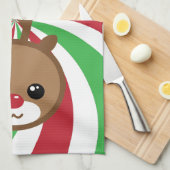 Kawaii Reindeer Küchentuch (Viertel Falte)
