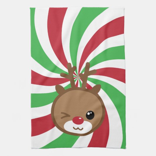Kawaii Reindeer Küchentuch (Vertikal)