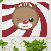 Kawaii Reindeer Küchentuch (Gefaltet)
