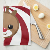 Kawaii Reindeer Küchentuch (Viertel Falte)