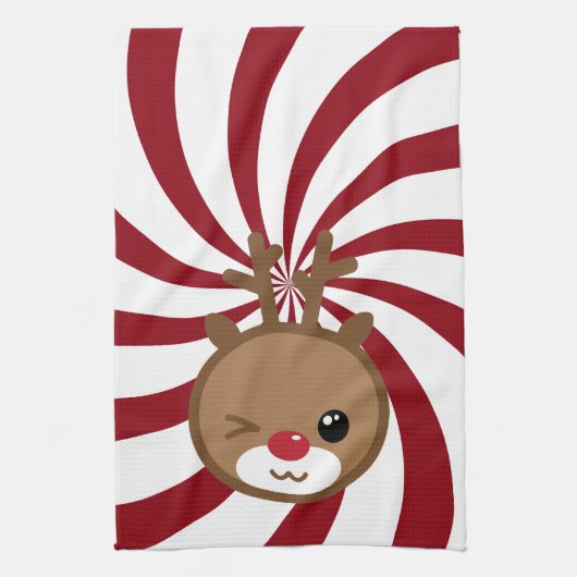 Kawaii Reindeer Küchentuch (Vertikal)
