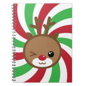 Kawaii Reindeer-Notebook Notizblock (Vorderseite)