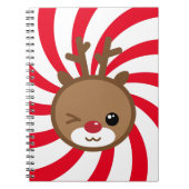 Kawaii Reindeer-Notebook Notizblock (Vorderseite)