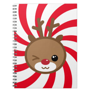 Kawaii Reindeer-Notebook Notizblock
