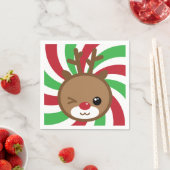 Kawaii Reindeer Paper Napkins Serviette (Beispiel)