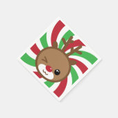 Kawaii Reindeer Paper Napkins Serviette (Ecke)