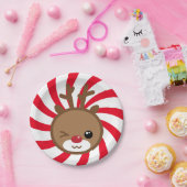 Kawaii Reindeer Paper Tellers Pappteller (Party)