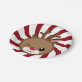 Kawaii Reindeer Paper Tellers Pappteller (Schrägansicht)