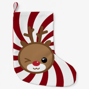 Kawaii Reindeer Weihnachts-Strumpf Kleiner Weihnachtsstrumpf