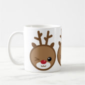 Kawaii Reindeer Weihnachts-Tasse Kaffeetasse (Links)