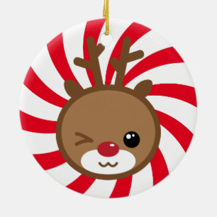 Kawaii Reindeer Weihnachtsschmuck