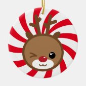 Kawaii Reindeer Weihnachtsschmuck (Vorne)