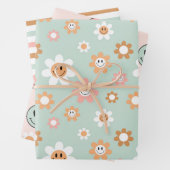 Kawaii Retro Groovy Geschenkpapier Set (Beispiel)
