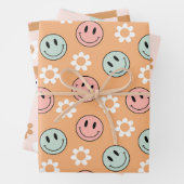 Kawaii Retro Happy Daisy Geschenkpapier Set (Beispiel)