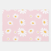 Kawaii Retro Pink Daisy Geschenkpapier Set (Vorderseite 3)