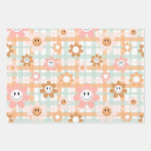 Kawaii Retro Smile Daisy Geschenkpapier Set (Vorderseite 2)