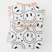 Kawaii Retro Smile Daisy Geschenkpapier Set (Beispiel)