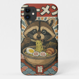 Kawaii Retro Vintage Japanese Slurping Ramen Racco Case-Mate iPhone Hülle