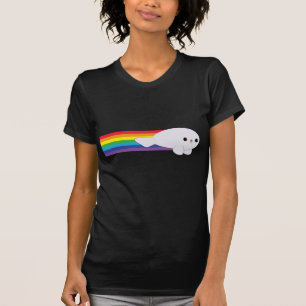 Kawaii Rocket angetriebenes Regenbogen-Siegel! T-Shirt