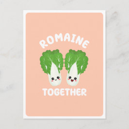 Kawaii Romaine Lettuce Couple Gemüse Puppe Postkarte