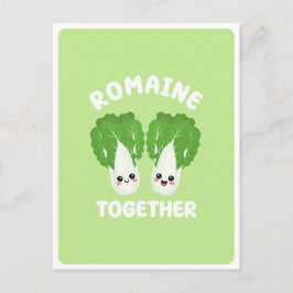 Kawaii Romaine Lettuce Couple Gemüse Puppe Postkarte