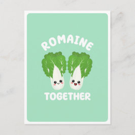 Kawaii Romaine Lettuce Couple Gemüse Puppe Postkarte