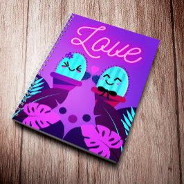 Kawaii Romantic Cactus Spiral Notebook Notizblock