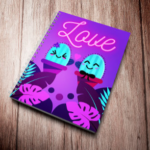 Kawaii Romantic Cactus Spiral Notebook Notizblock