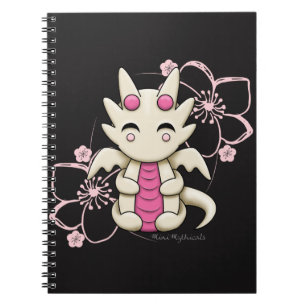 Kawaii rosa Drache-gewundenes Notizbuch Notizblock