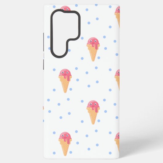 Kawaii-Rosa-Eis in weiß Samsung Galaxy Hülle (Rückseite)