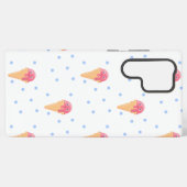 Kawaii-Rosa-Eis in weiß Samsung Galaxy Hülle (Rückseite (Horizontal))