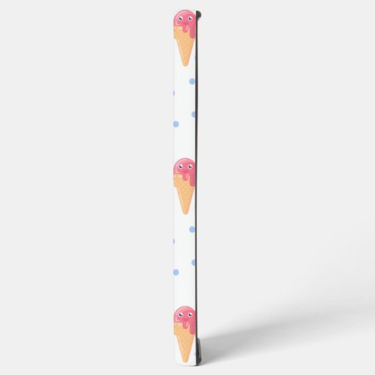 Kawaii-Rosa-Eis in weiß Samsung Galaxy Hülle (Linke Seite)