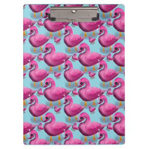 Kawaii-Rosa-Enten-Muster – Anbetungswürdige ästhet Klemmbrett